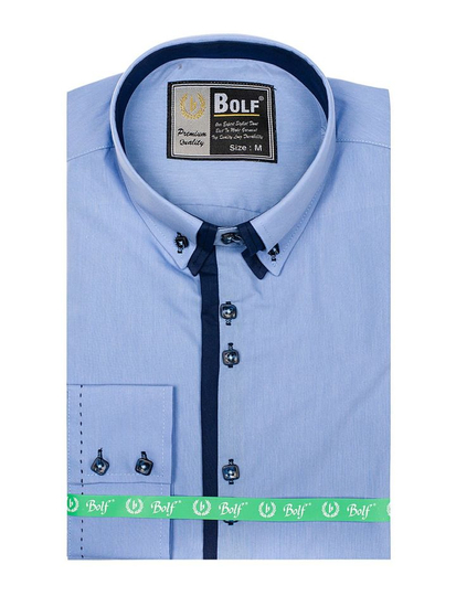 Сорочка чоловіча BOLF 1721-1 блакитна