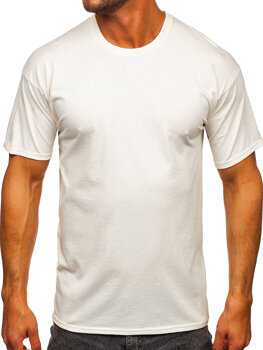 Екрю бавовняна чоловіча футболка без принту Bolf B459