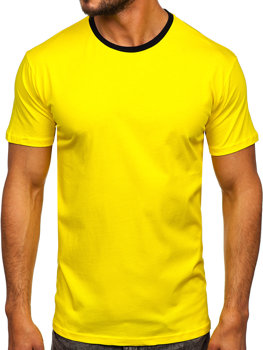 Жовта бавовняна футболка чоловіча Bolf 0004