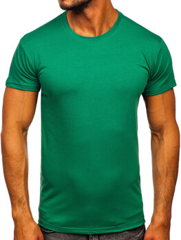 Зелена чоловіча футболка без принту Bolf 2005-101