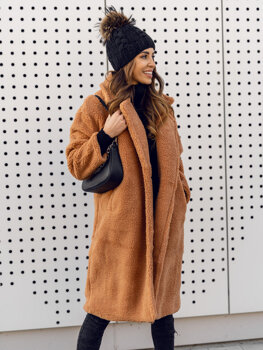 Кемел довге утеплене жіноче зимове пальто Bolf AN105B