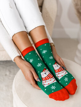Різнокольорові жіночі різдвяні шкарпетки Bolf M798-8