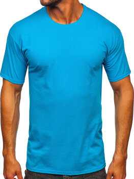 Синя бавовняна чоловіча футболка без принту Bolf B459