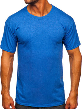 Синя чоловіча футболка без принту Bolf B10