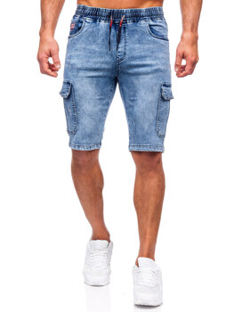 Сині чоловічі джинсові шорти-карго Bolf HY812