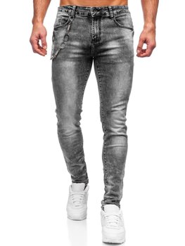 Сірі чоловічі джинсові штани slim fit Bolf 61005S0