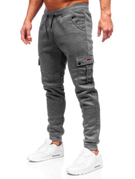 Сірі чоловічі камуфляжні штани джоггери-карго Bolf HY-809