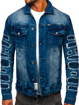 Темно-синя джинсова куртка чоловіча Bolf MJ523BS