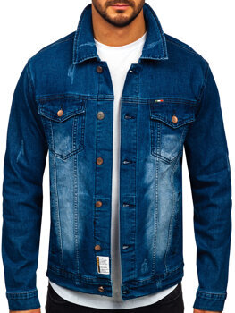 Темно-синя чоловіча джинсова куртка Bolf MJ525BS