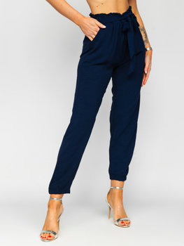 Темно-сині жіночі штани-джоггери Bolf W5076