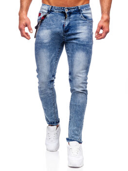 Темно-сині чоловічі джинсові штани regular fit Bolf HY1053