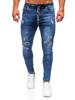 Темно-сині чоловічі джинсові штани regular fit Bolf TF092