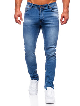 Темно-сині чоловічі джинсові штани slim fit Bolf 6767