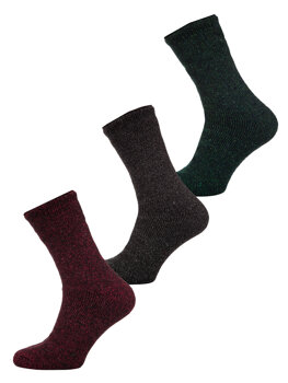 Теплі зимові термошкарпетки чоловічі різнокольорові-1 Bolf A8990-2-3P 3 PACK.
