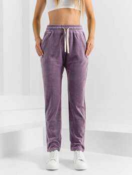 Фіолетові велюрові жіночі спортивні штани Bolf W7626