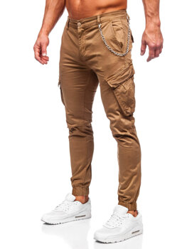 Хакі чоловічі тканинні штани джоггери-карго Bolf SK850