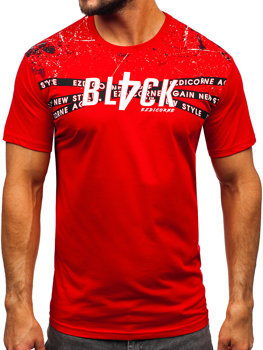 Червона бавовняна чоловіча футболка Bolf 14722