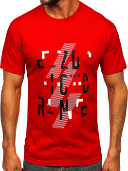 Червона бавовняна чоловіча футболка Bolf 14752