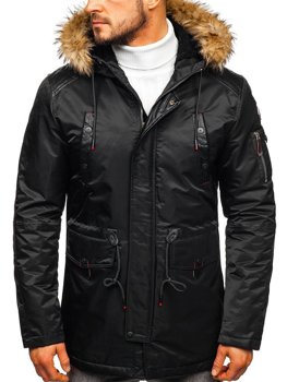 Чоловіча зимова куртка чорна Bolf 1080