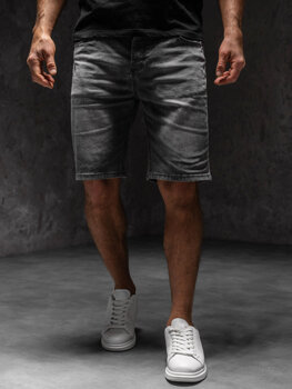 Чоловічі джинсові шорти графітового кольору Bolf MP0277GSA1