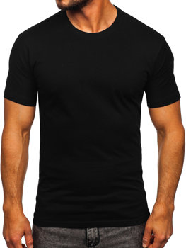 Чорна бавовняна футболка чоловіча Bolf 0001