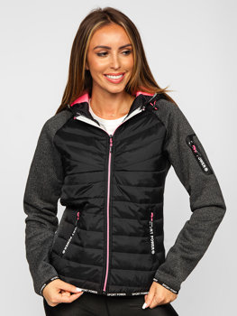 Чорна демісезонна жіноча спортивна куртка Bolf KSW4004