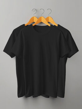 Чорна жіноча футболка без принта Bolf SD211-3P 3PACK
