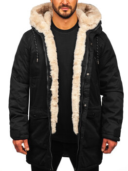 Чорна чоловіча зимова куртка парка Bolf 5M120