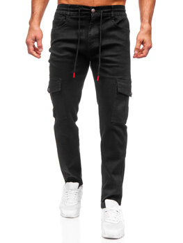 Чорні чоловічі джинси штани карго Bolf 9503
