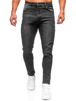 Чорні чоловічі джинсові штани regular fit Bolf 6062