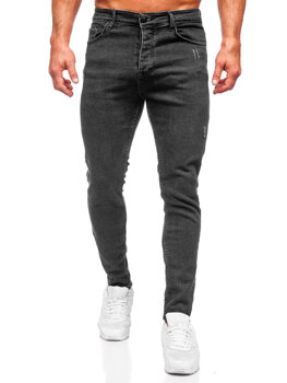 Чорні чоловічі джинсові штани regular fit Bolf 6112
