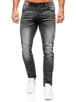 Чорні чоловічі джинсові штани slim fit Bolf MP0070N