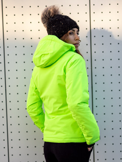 Зелений-неон зимова жіноча спортивна куртка Bolf HH012