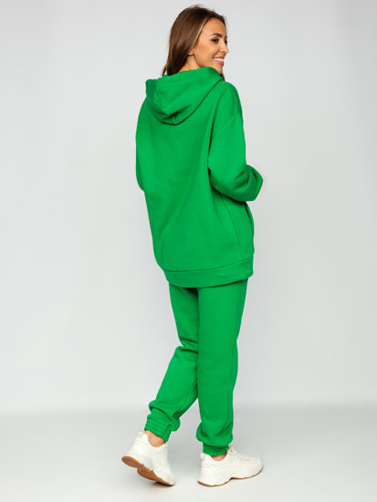 Зелений утеплений жіночий спортивний костюм Bolf VE24