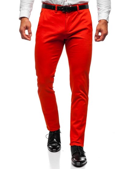 Темно-помаранчеві чоловічі штани чіноси Bolf 1143