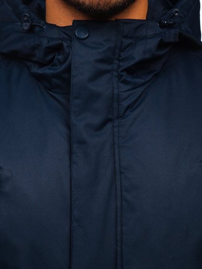 Темно-синя чоловіча зимова куртка Bolf HY825