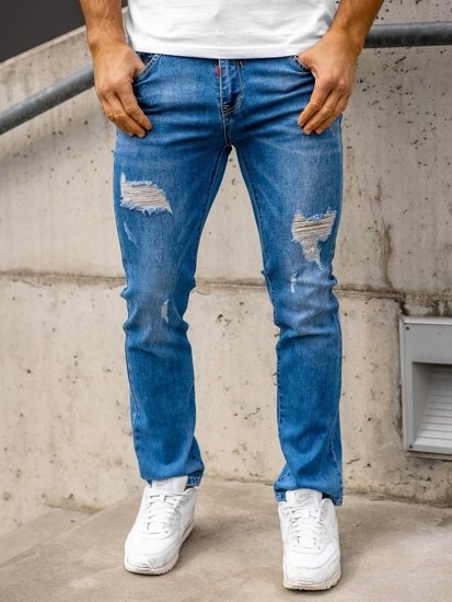 Темно-сині чоловічі джинси regular fit Bolf KA1700