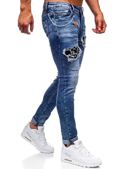 Темно-сині чоловічі джинси slim fit Bolf 85004S0