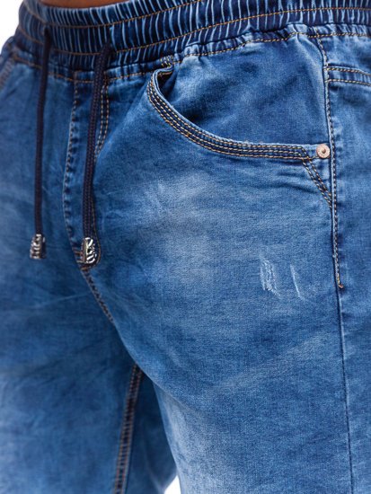 Темно-сині чоловічі джинсові шорти Bolf K15010