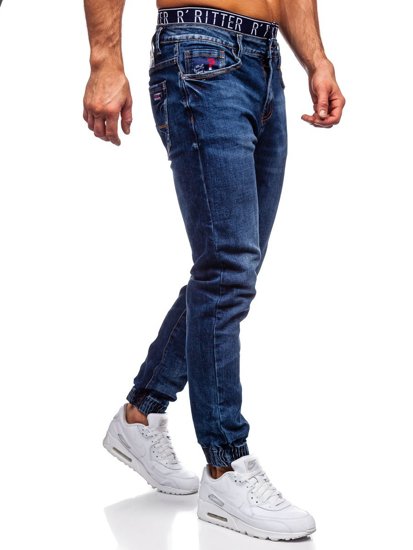 Темно-сині чоловічі джинсові штани джоггери Bolf 85034W0