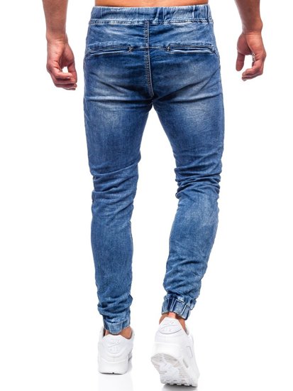 Темно-сині чоловічі джинсові штани джоггери Bolf KA1860