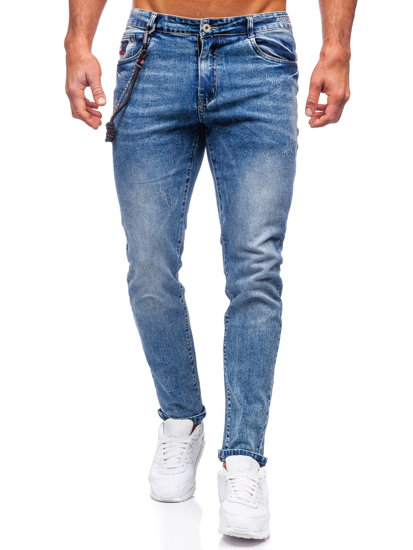 Темно-сині чоловічі джинсові штани regular fit Bolf HY1052
