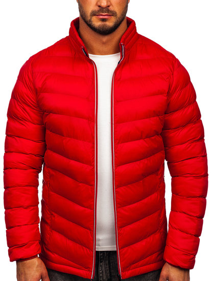 Чоловіча зимова спортивна куртка стьобана Червона Bolf 1100