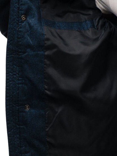 Чоловіча зимова спортивна куртка темно-синя Bolf AB104