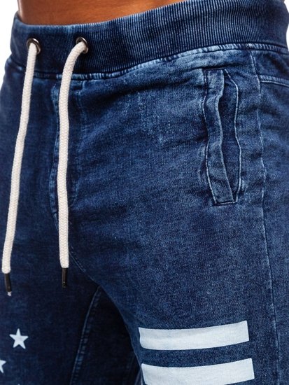 Чоловічі джинсові шорти темно-сині Bolf EX02