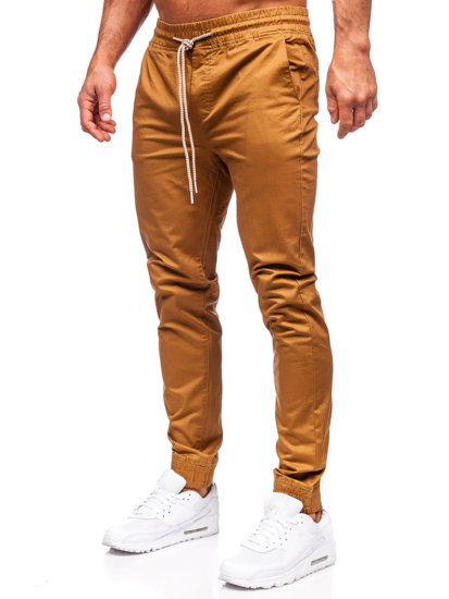Чоловічі штани джоггери коричневі Bolf KA951