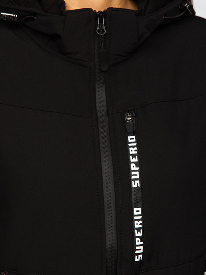 Чорна жіноча демісезонна куртка softshell Bolf HD180