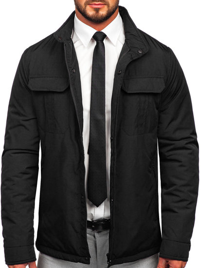 Чорна чоловіча демісезонна куртка Bolf 22M303
