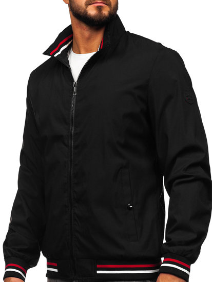 Чорна чоловіча демісезонна куртка Bolf 7342