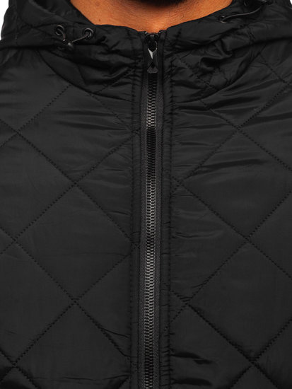 Чорна чоловіча демісезонна спортивна куртка Bolf MY21